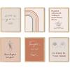 TwoDays Boho Office Decor, Positive Affirmation Posters for Classroom, Therapy Quotes for Women, Bohemian Pirational Wall Art for Bedroom, Chic