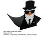 Pinguin Toilettenpapierhalter Lustiger Pinguin Gentleman Toilettenpapierhalter 3D-gedruckter freistehender Papierhandtuchhalter für Badezimmer-Küchen-Dekor
