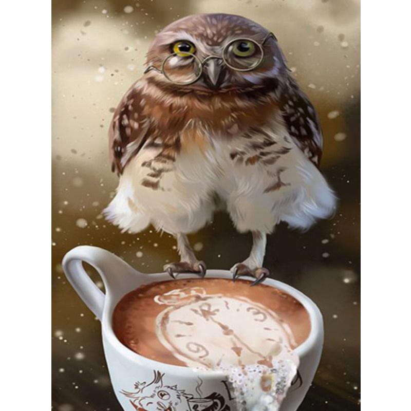 5D DIY Diamant Malerei Zauberhut Eule Diamant Stickerei Kreuzstich Kit voller Strass Mosaik Home Decor