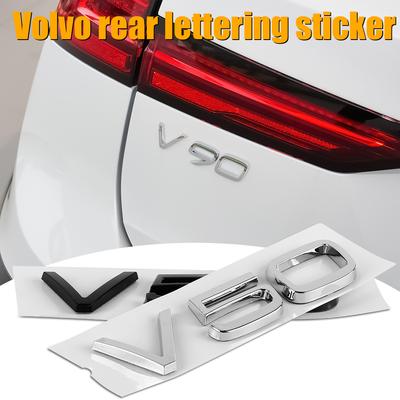 3D ABS Stylingové Auto Písmena Pro V50 V60 V90 Znak Odznak Logo Samolepka Kufr Příslušenství Auto Dekorace