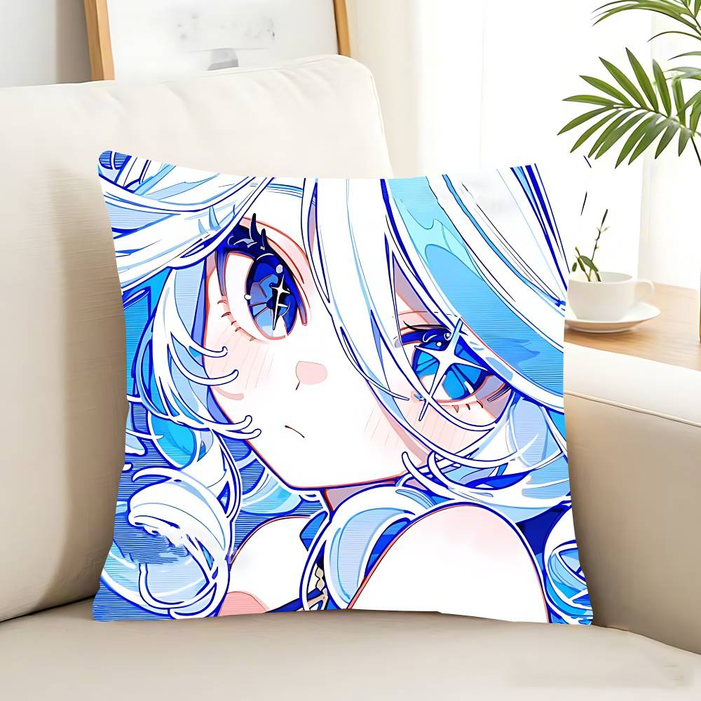 Furina Focalors Pillow Case Removable Washable Cushion Cover – All-Season Soft Linen