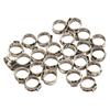 25pcs Stainless Steel Hose Clamps Single Ear Stepless For Sealing Various Hoses Fit Various Hose Diameters