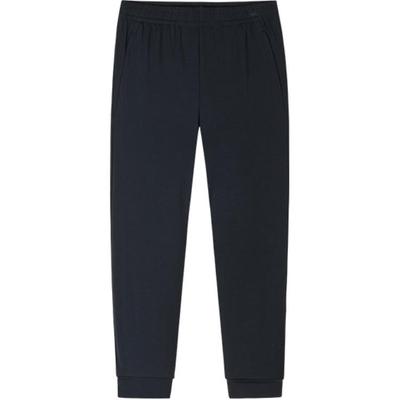 Trainingshose Unifarben Mittelhoch Kordelzug Atmungsaktiv Bequem Bündchen Neun-Punkt Gestrickte Sporthose Herrenhose Basic-Schwarz 152427311-3