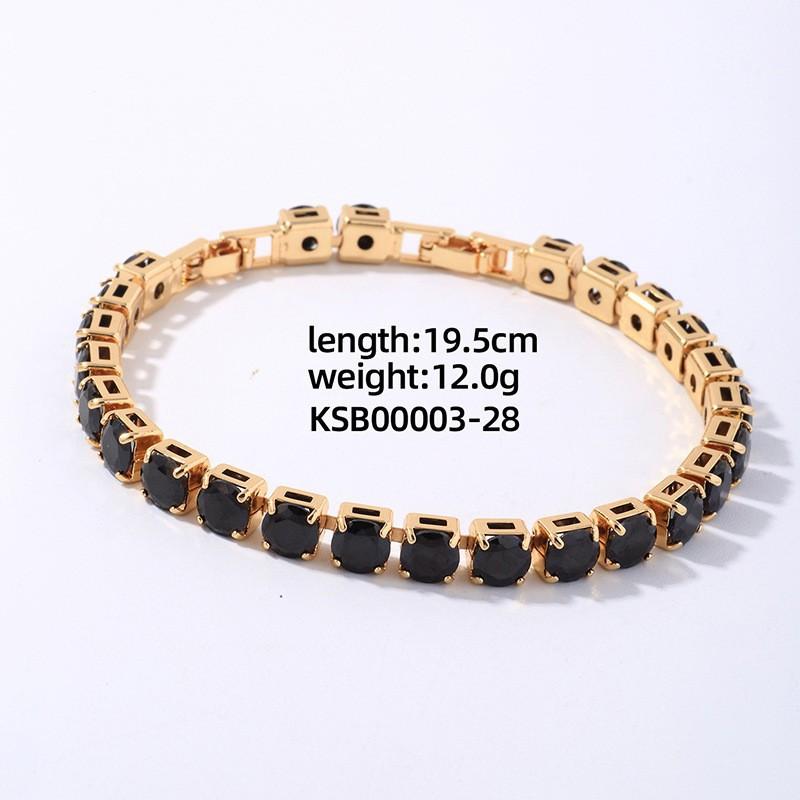 

Green Peridot Women s Tennis Bracelet Niche color schemes Exquisite and elegant Women s Jewelry Suitable for daily party gold Black Diamond