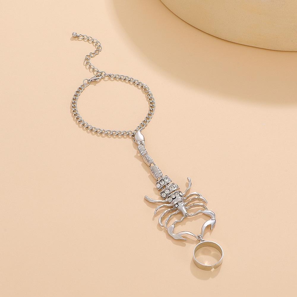 

Металлический браслет на палец в стиле ретро-скорпион: Преувеличенный, трехмерный дизайн для женщин