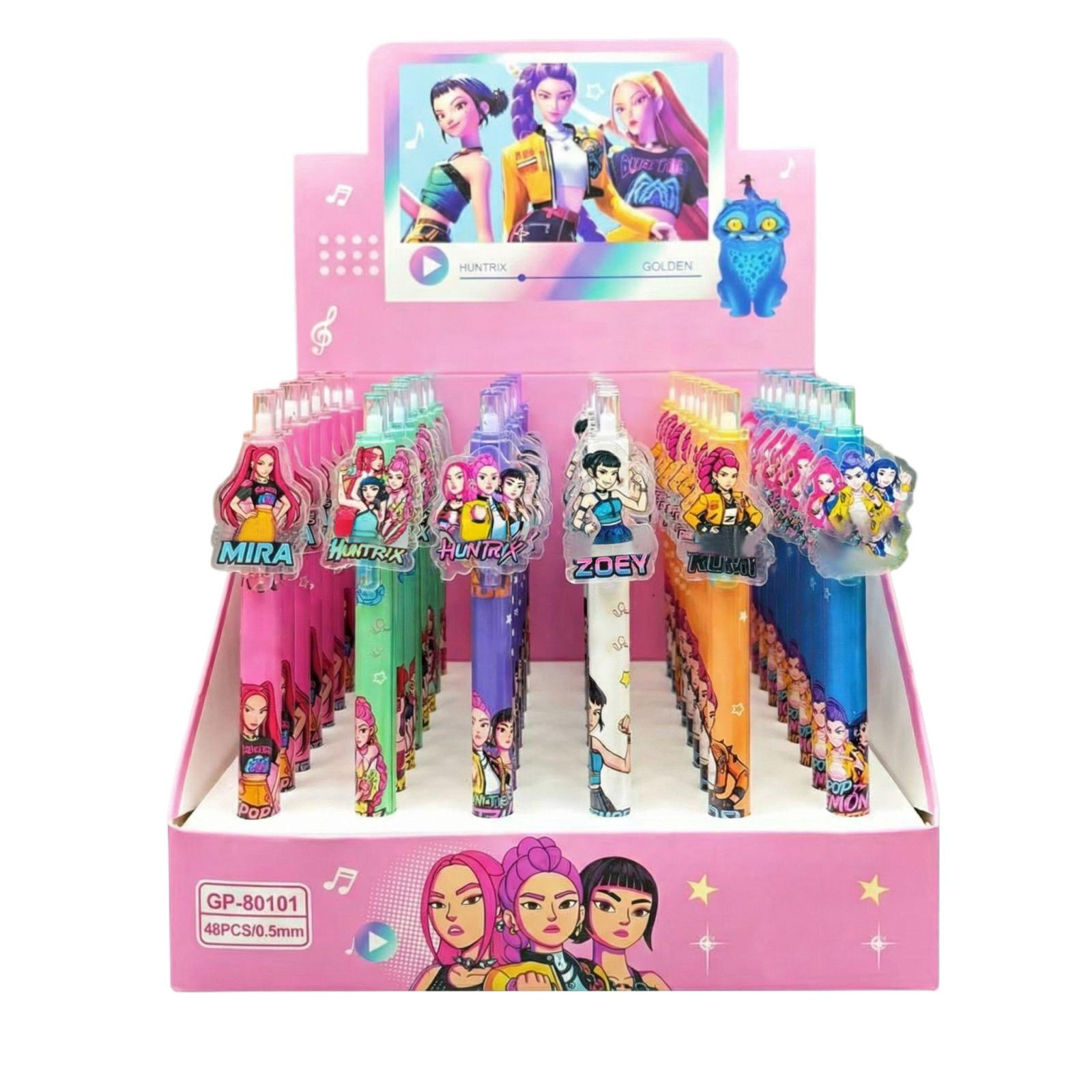 Retractable Gel Pen Click Action Writing Pen Student Stationery 48ml One Size