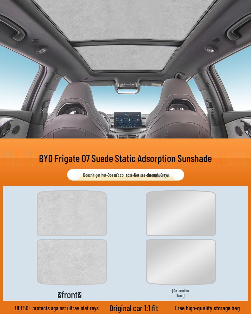 Electrostatic Sunshade Curtain for BYD Song, Seal, Qin, Han, Yuan, Tang, EVDM with Sunroof