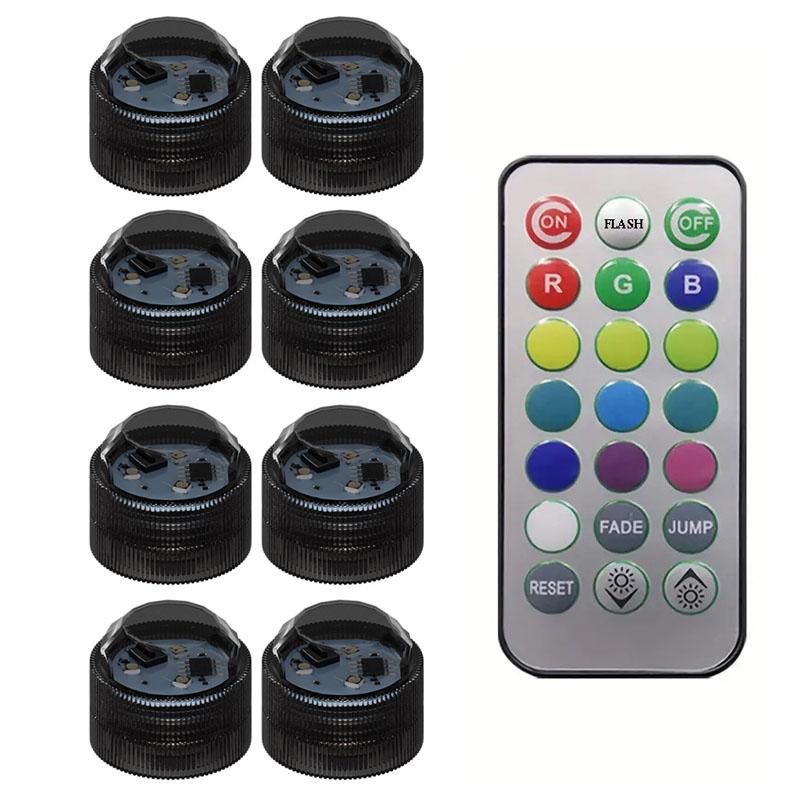 Remote Control LED Car Interior Ambient Light Wireless Adhesive Colorful Auto Roof Foot Atmosphere Lamp Decoration 13 Colors