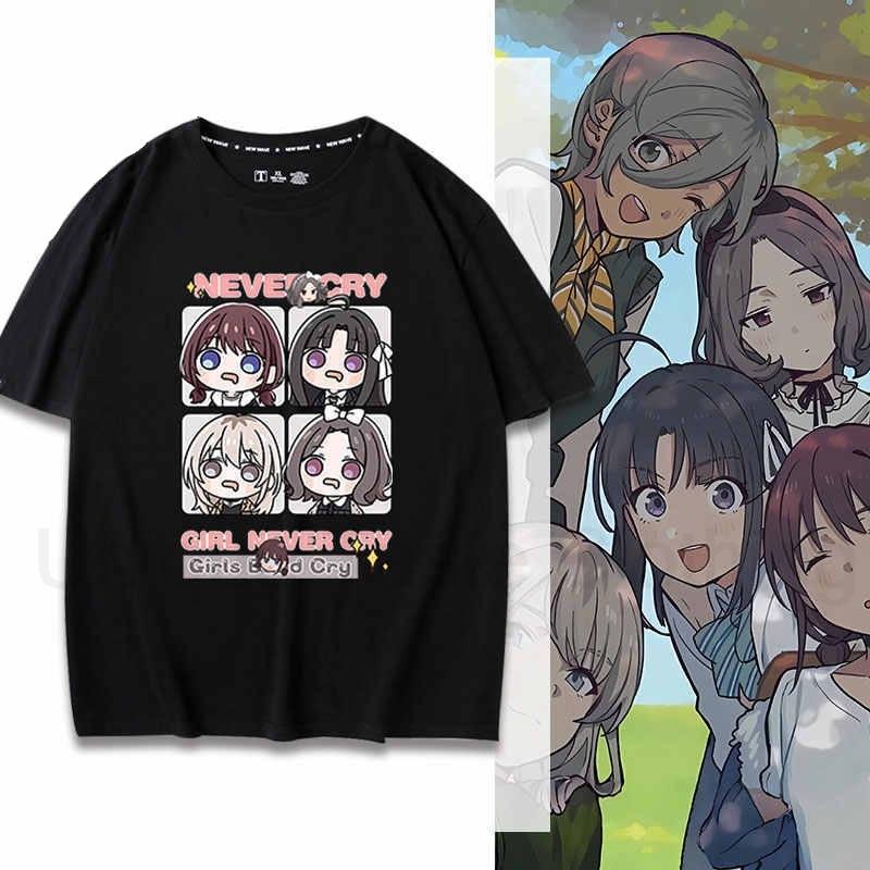 Anime Bang Dream T Shirt Harajuku Fashion Cute TOGENASHI TOGEARI Cartoon Print Tshirt Unisex Women Summer Cotton Short Sleeve Tee