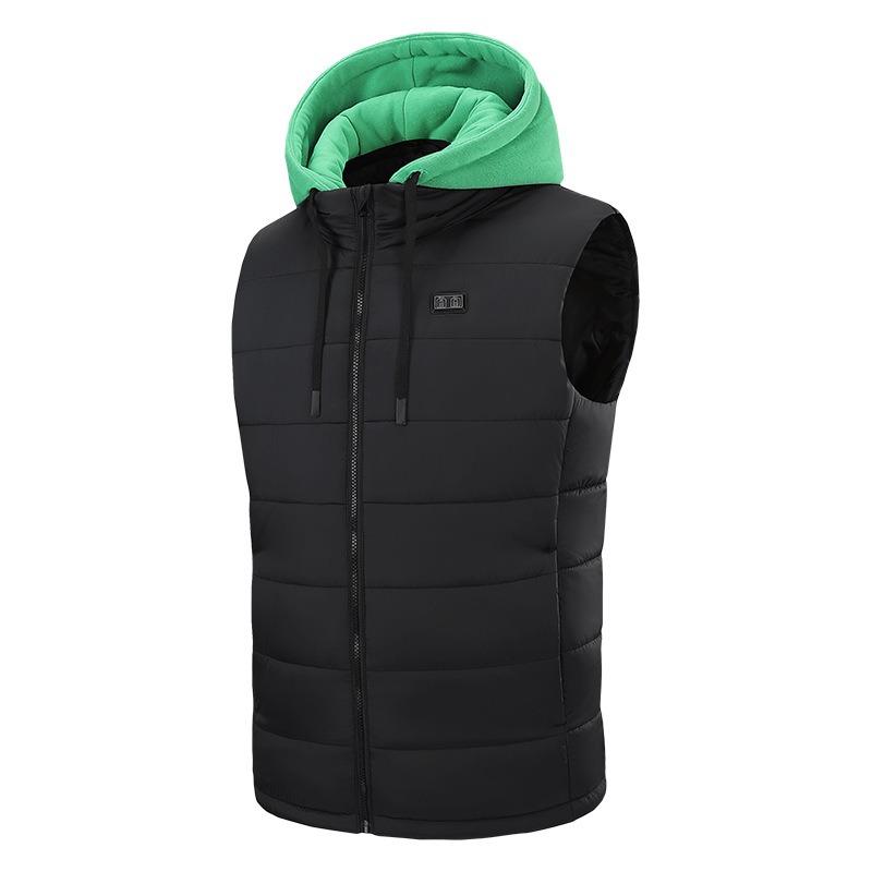 The New Smart Heating Vest Hat Can Be Detached and Charged To Heat Outdoor Thermal Vest for Men and Women