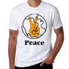 Peace For The World Fingers Tshirt Holiday Casual Short Sleeve Top
