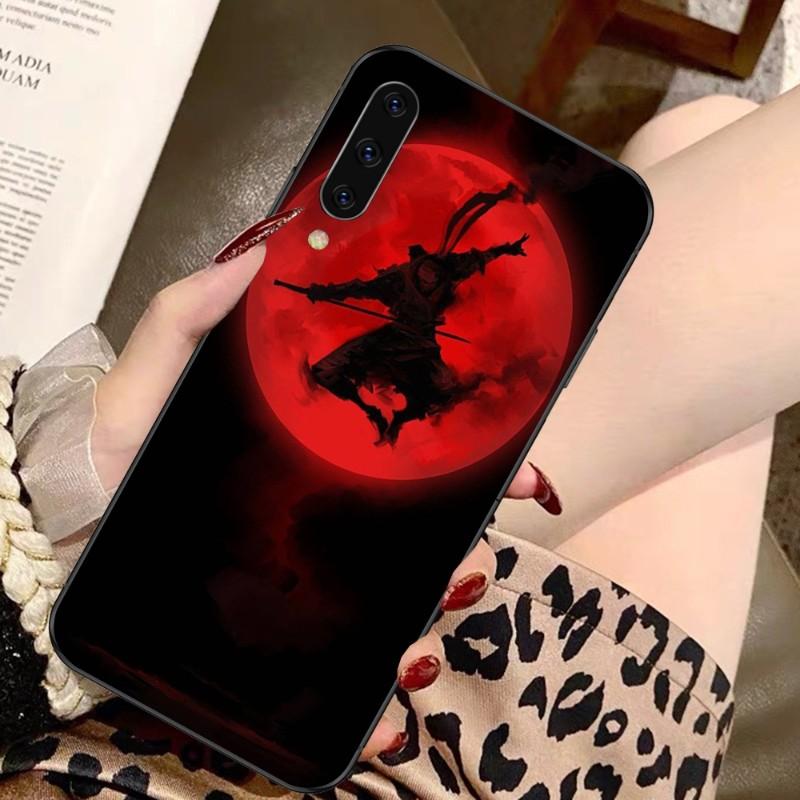 Apanese Samurai Oni Mask Phone Case For Samsung A91 A81 A73 A72 A71 A30S A20 A12 A13 A52 A53 4G 5G Soft Black Phone Cover