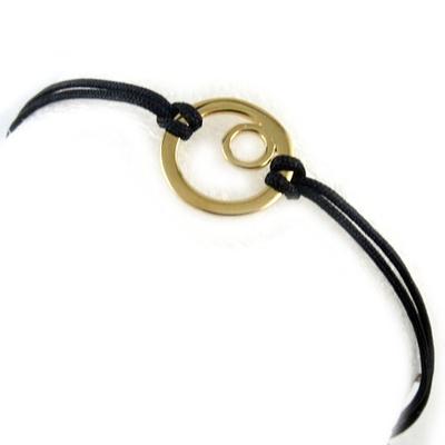 [K9638] - Gold-plated Bracelet 'Choréographie' Black