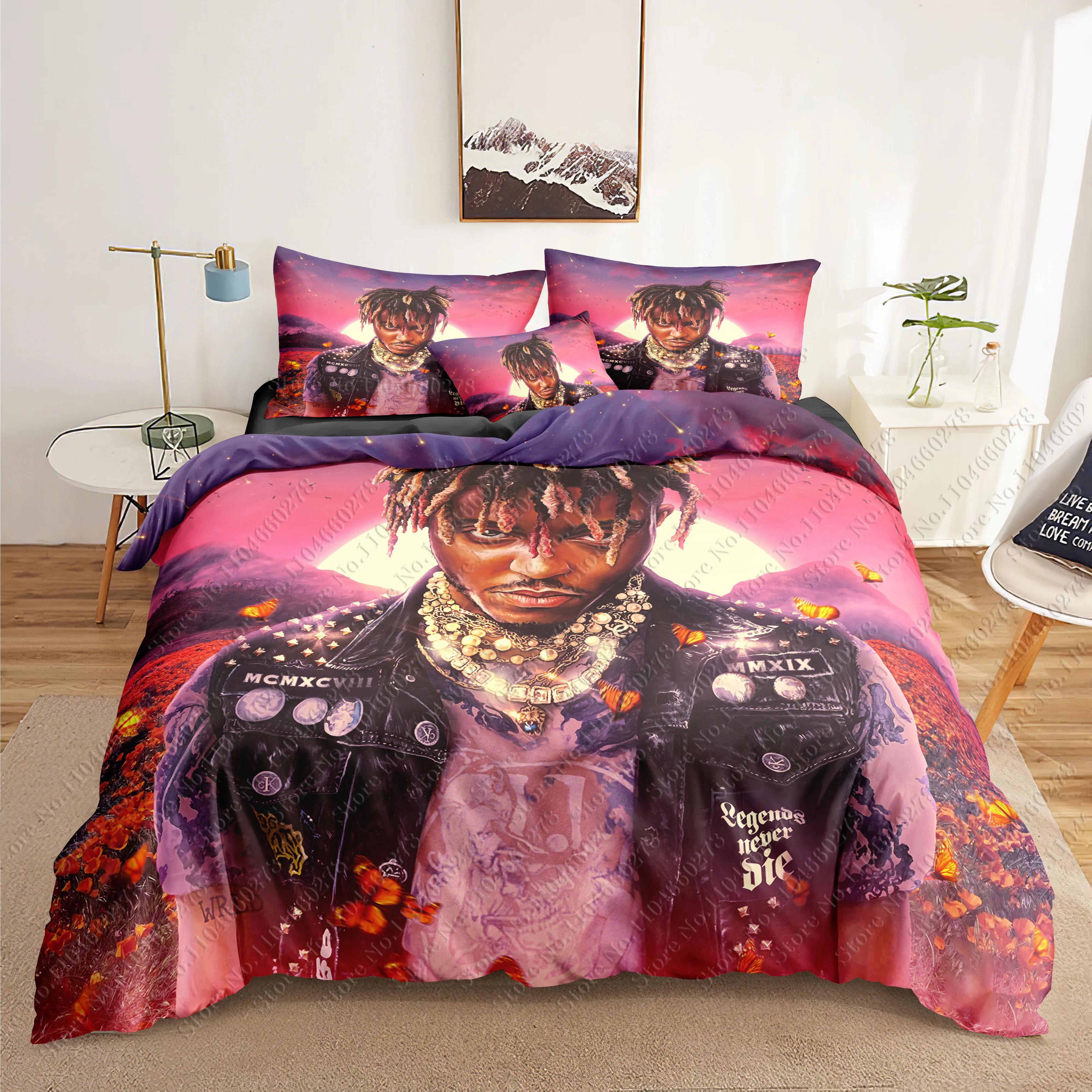 

Juice Wrld 3D Bedding Sets print duvet cover Adults/ children bed comforter birthday gift dropshipping AU Single(140x210cm)