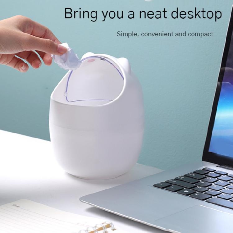 Plastic Desktop Trash Bin Children Students Multifunctional Pen Holder