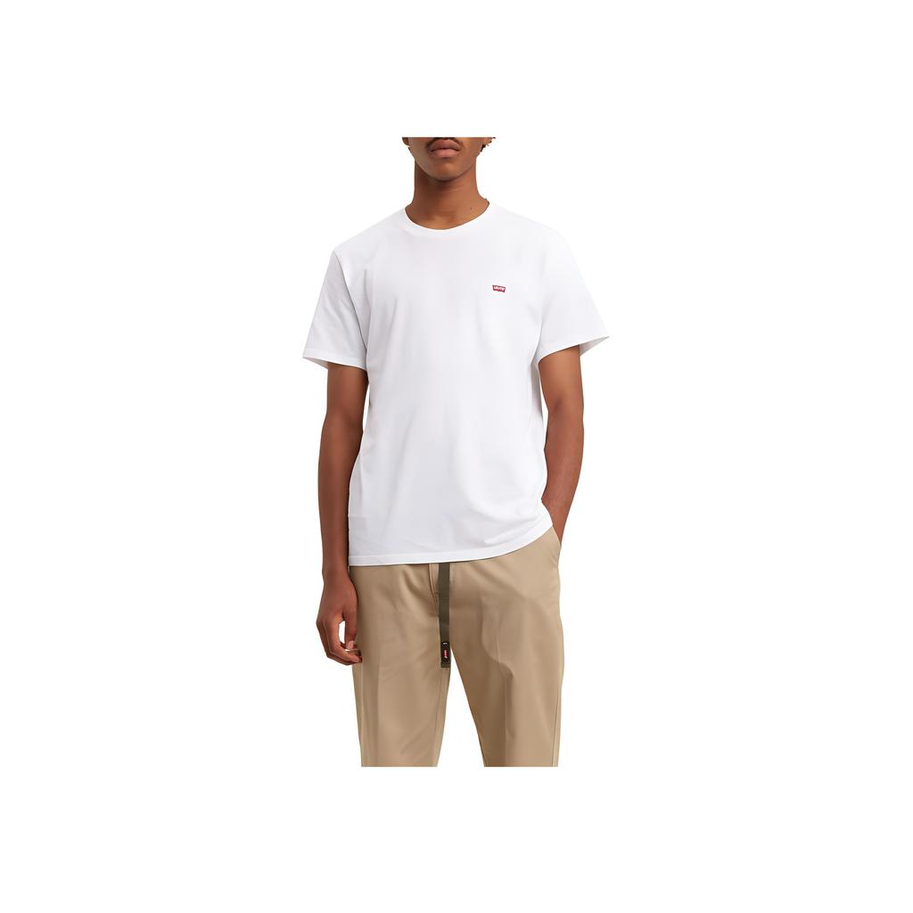 Levis Loose Fit Crew Neck Comfortable Short Sleeve T-Shirt Women Tops White 0019B-0001