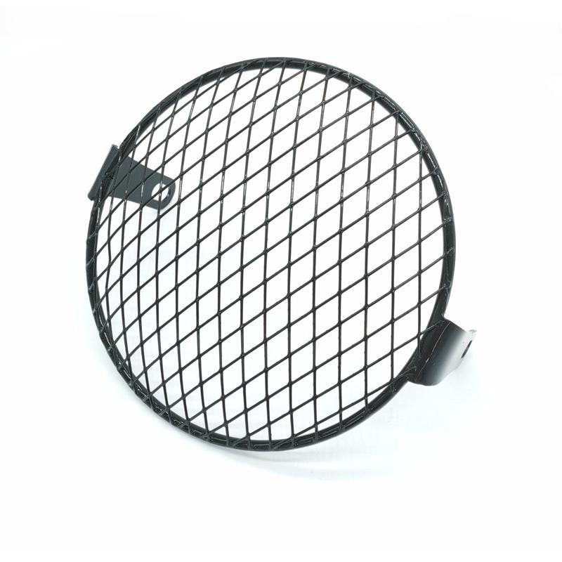

Универсальный 7-дюймовый мотоциклетный боковой чехол для фар, ретро, ​​круглая сетка для фар, сетчатая защитная крышка для Cafe Racer Bobber CB Diamond mesh