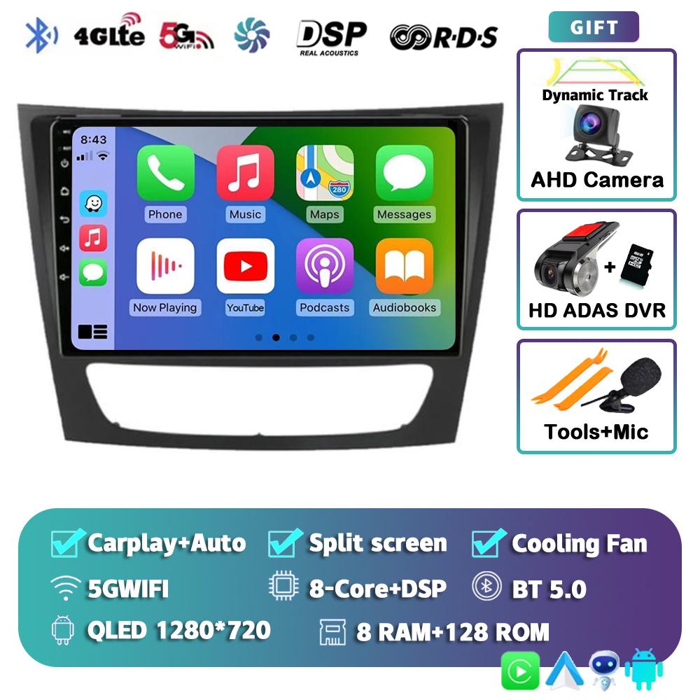 Android 14 Carplay Car Multimedia For Mercedes Benz E-class W211 E200 E220 E300 E350 E240 E270 E280 CLS CLASS W219 2 Din Stereo