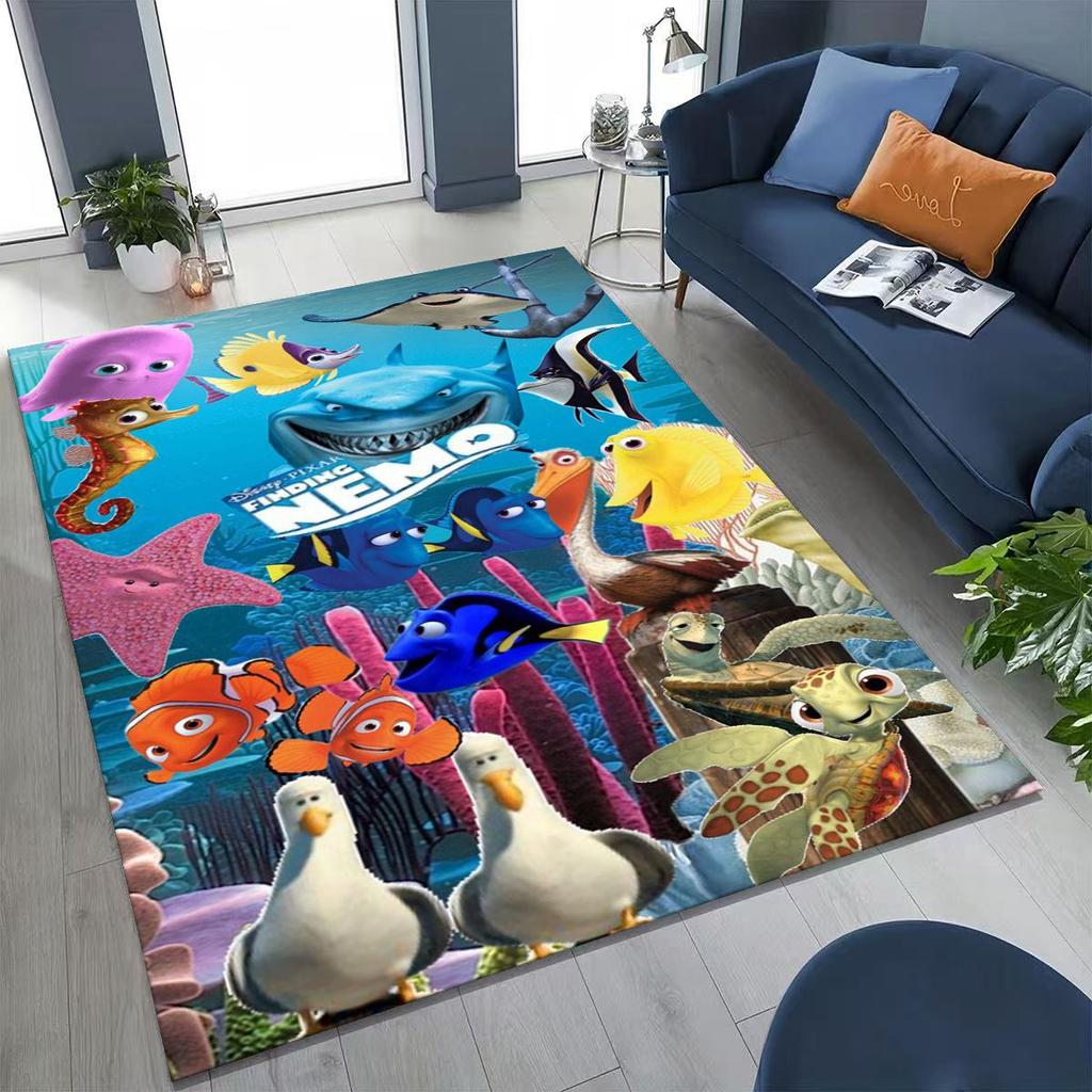 3D kreslený koberec Podmořský svět Hledá se Nemo pro ložnici, obývací pokoj, pohovku, dekorace na vchodové dveře domu, velká protiskluzová podlahová rohožka pro děti, dárek