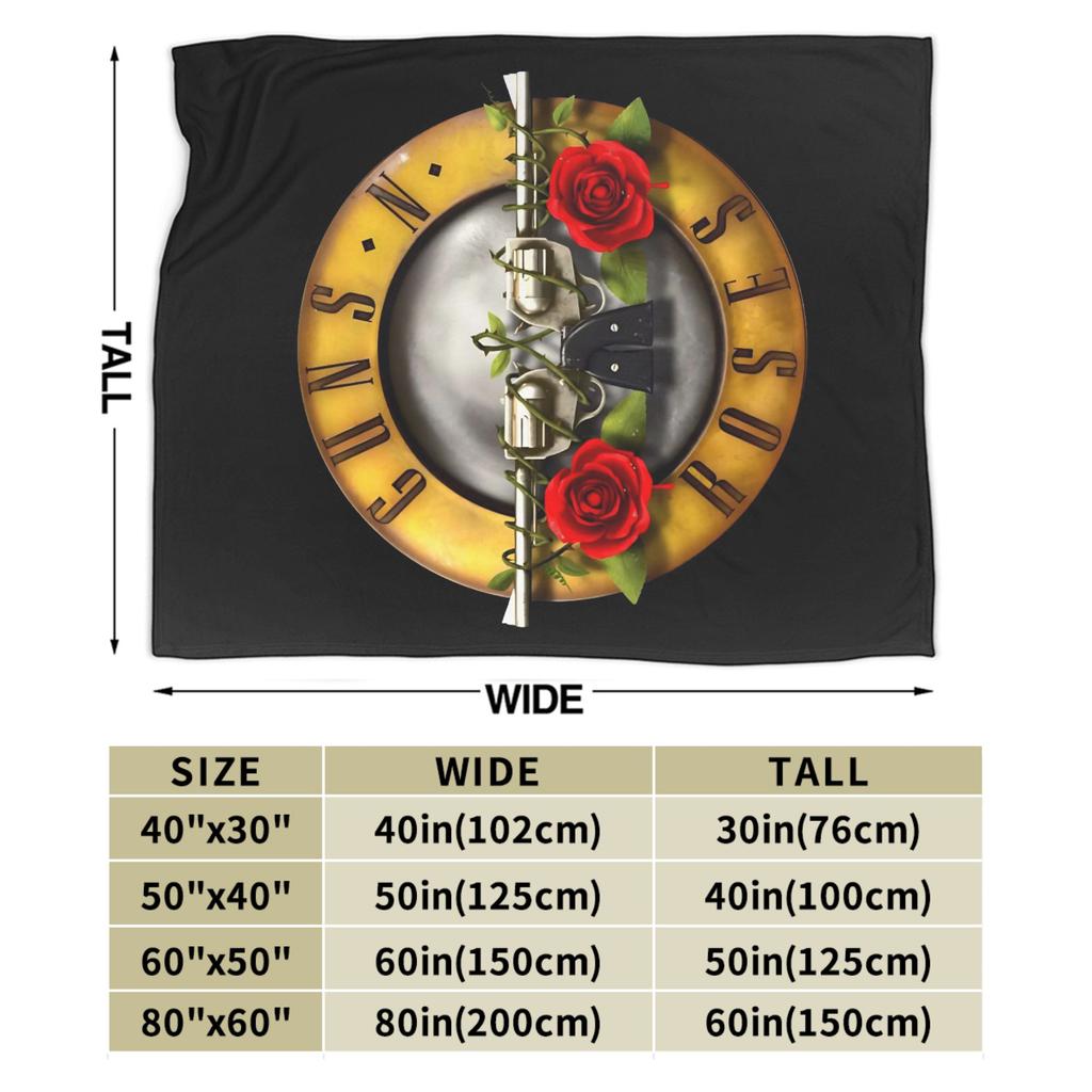 Guns N Roses Band  Blanket  Soft Warm Street Trend Plush Throw Blanket For Living Room Decorative Flannel Bedspread Bed Cover