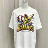 Bananas Baseball Graphic T Shirt Unisex Oversized Loose Short Sleeve Tees Soft Cotton Cartoon Banana Baseball Bat Print