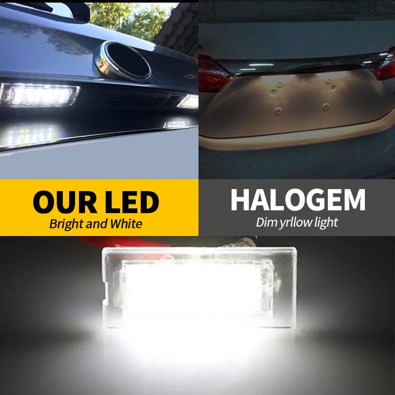 2PCS 6000K White LED License Plate Light Lamp For BMW E53 X5 1999-2003 E83 X3 2004-2009 OEM#: 51137062293" Error Free