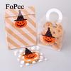 5pcs Halloween Seal Sticker Handmade Pumpkin Shape Candy Box Food Gift Baking Package Paper Tags Labels