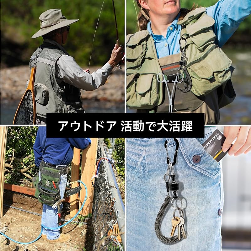 Ryouiju magnetic releaser Load capacity 4kg magnetic net release super strong magnet landing net hanging small items Fall prevention outdoor camp