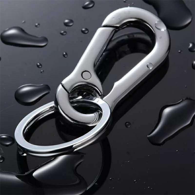 Men Stainless Steel Horseshoe Buckle Climbing Keychain Anti-Lost Buckle Hanging  Key Ring Car Decoration Gift