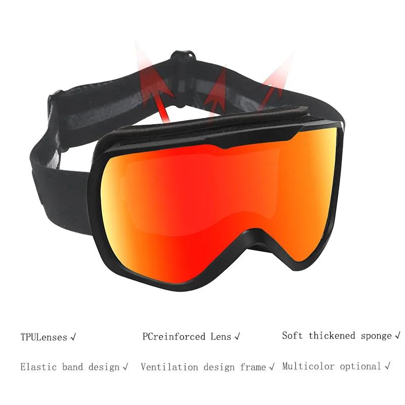 Aktualisierte Skibrille Doppellagig Herren Winter Warm Skibrille Anti-Beschlag UV-Schutz 400 Snowboardbrille Damen Ski Myopie Brille Brille