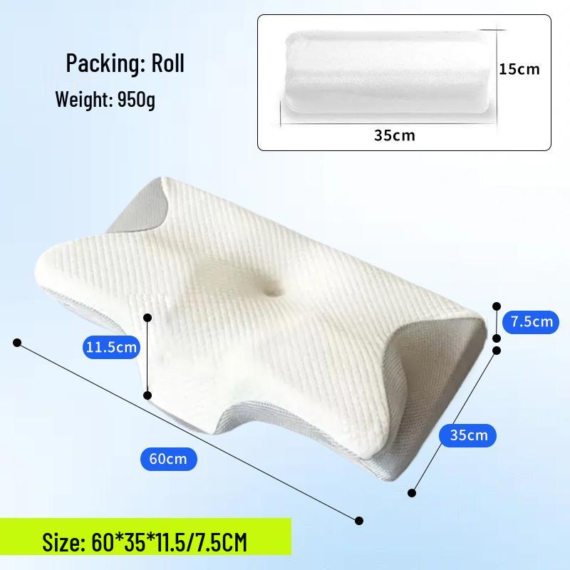 Butterfly Cervical Spine Memory Foam Pillow with Neck Protection