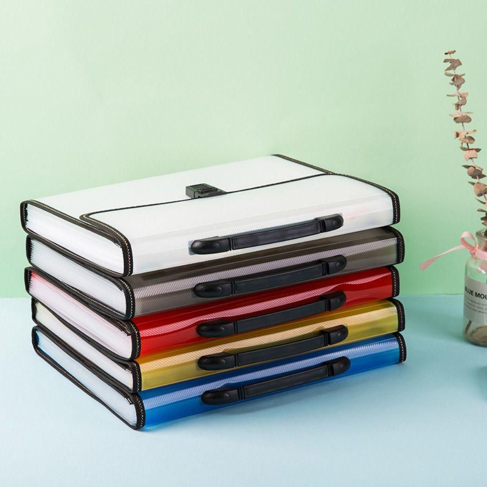 Dustproof Handheld File Bag Waterproof Expanding Document Organiser Accordion File Folder  Business