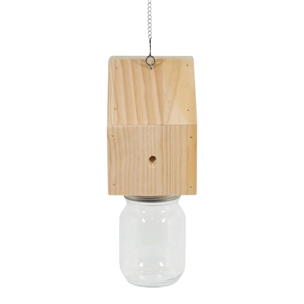 Outdoor Garden Bee & Trap — Courtyard Flying Insect Catcher — Wood Trap