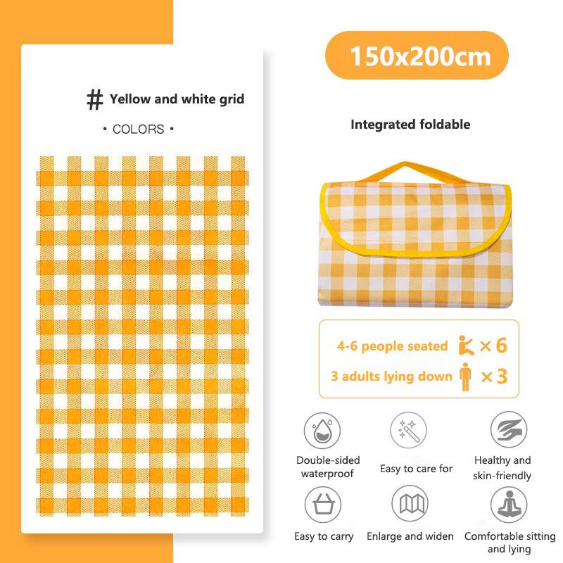 Picnic Blanket Waterproof Beach Rug Washable Lightweight with Handle Red Checkered for Hiking Traveling Outdoor Camping,Parks