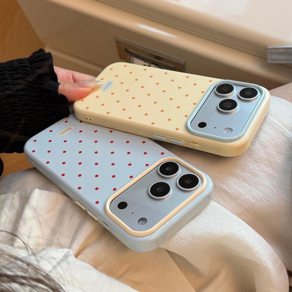 Dopamine Polka Dot Apple 17 Pro Phone Case, IPhone 16 Drop Protection, 15 Personalized Color Blocking, 14 Soft, 13 Compatible Apple Phone Case