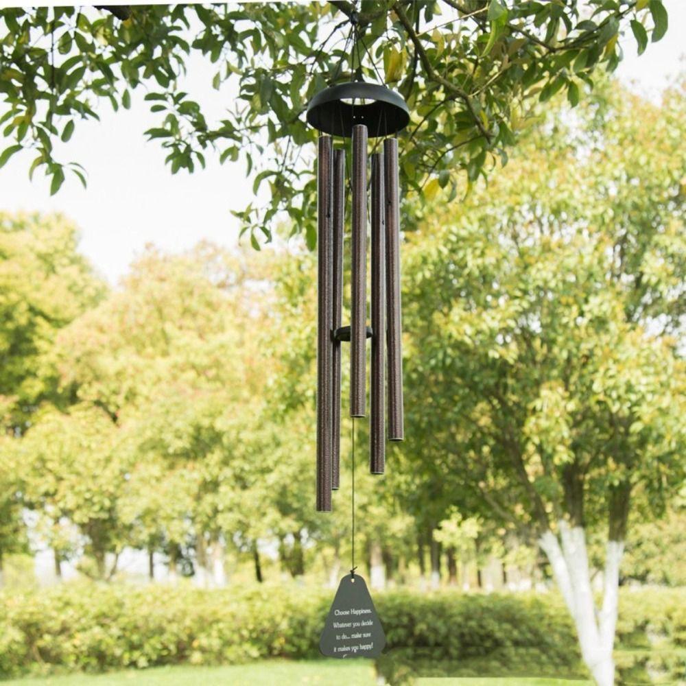 Retro Aluminum Tube Wind Bell Japanese Style Blessing Bell Hanging Decoration Wind Chimes  Room