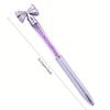 1pc Cute Bowknot Crystal Ballpoint Pens 0.7mm Blue Ink Signature Pens Student School Office Stationery Writing Supplies Holiday Gift Novelty Stationer