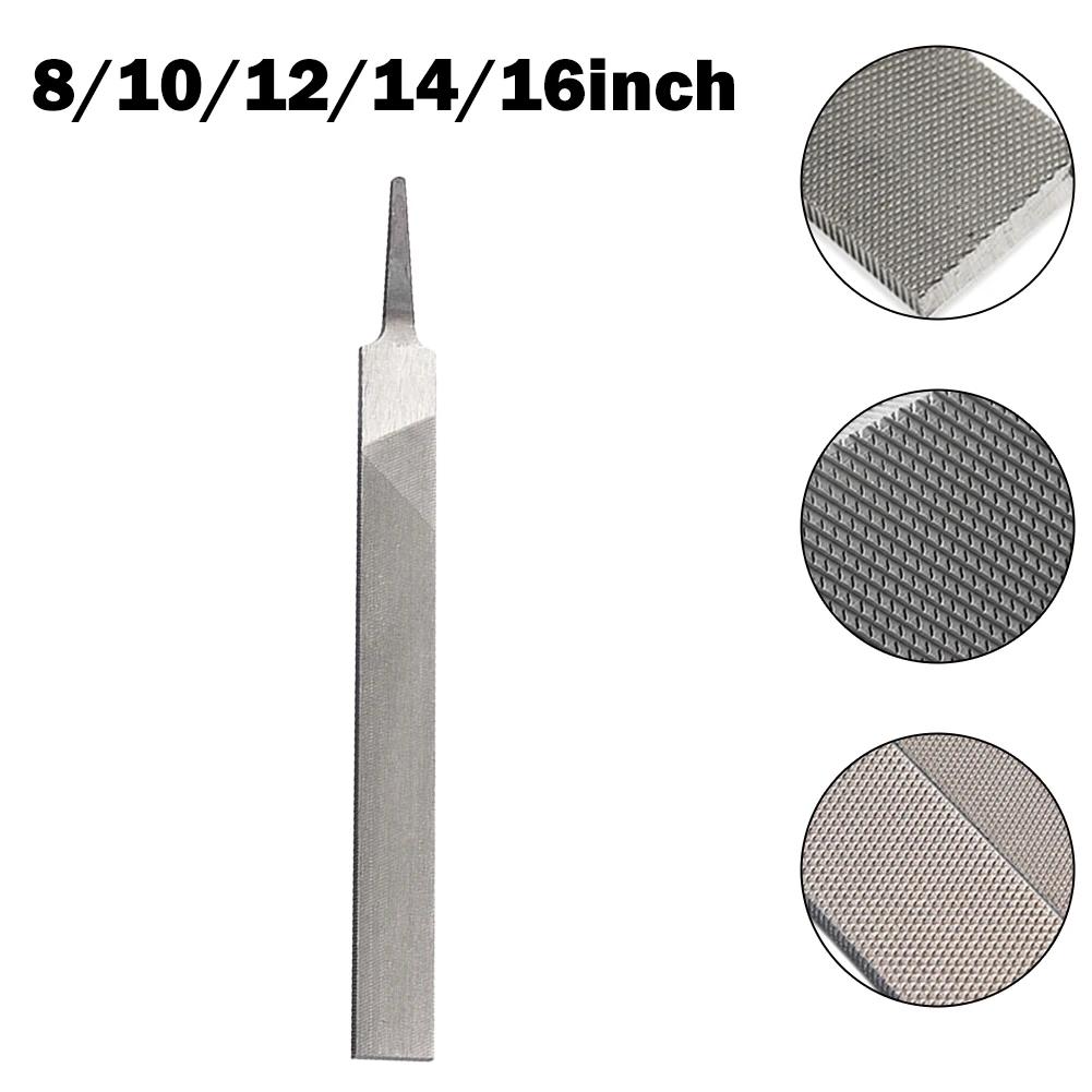 "Metal and Woodworking Flat Head Steel File Set with Medium Toothed Blades for Precision Grinding and Smoothing"