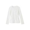 Lace Trim Plush Long-Sleeve Top for Autumn/Winter: Slimming, Stylish, and Versatile