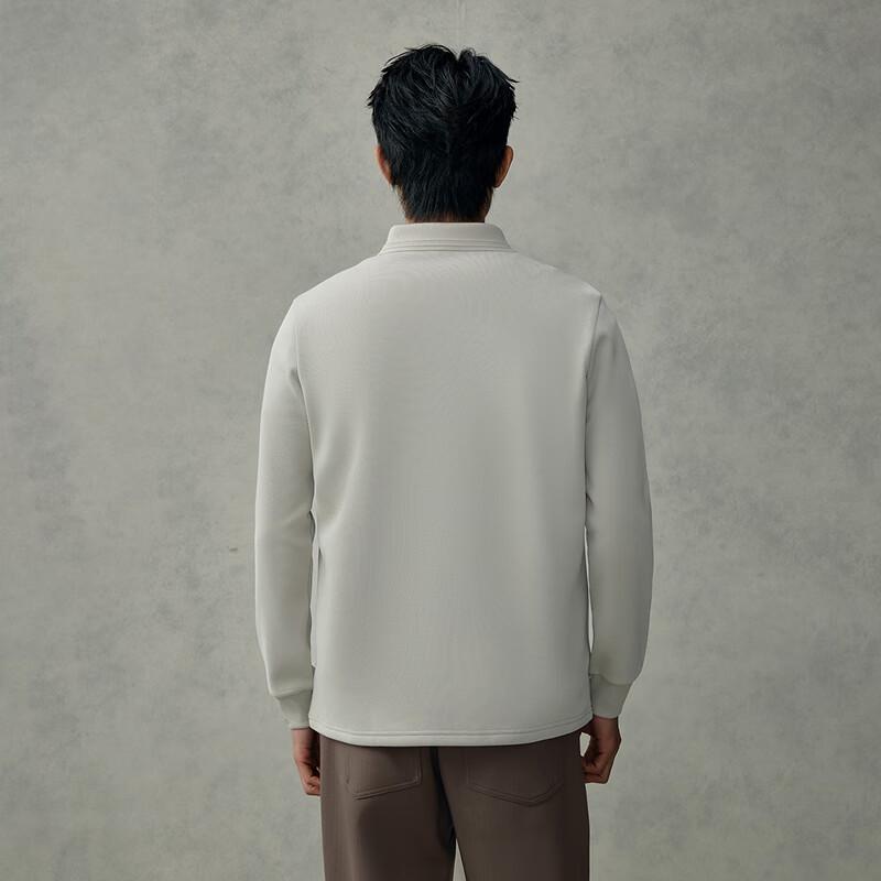 HLA Men's Fleece-Lined Loose Fit Winter Polo Shirt