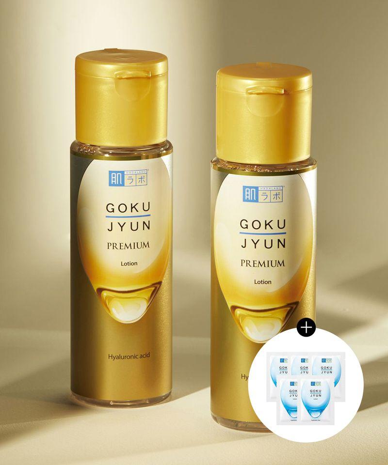 2 x Deep Moisturizing Gokujun Premium Lotion 170ml (+ 5 Free Gokujun Lotion 2ml Sheets)