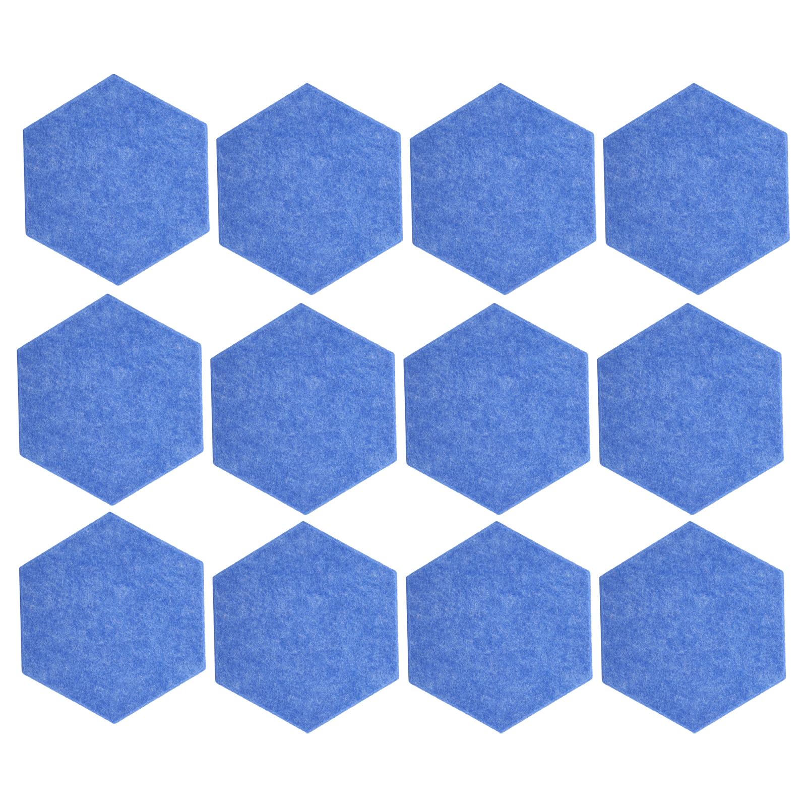 

12 шт. Звукопоглощающие панели Шестигранные Акустическая изоляция Звукоизоляционный пенопласт Набор-кит для домаСиний синий