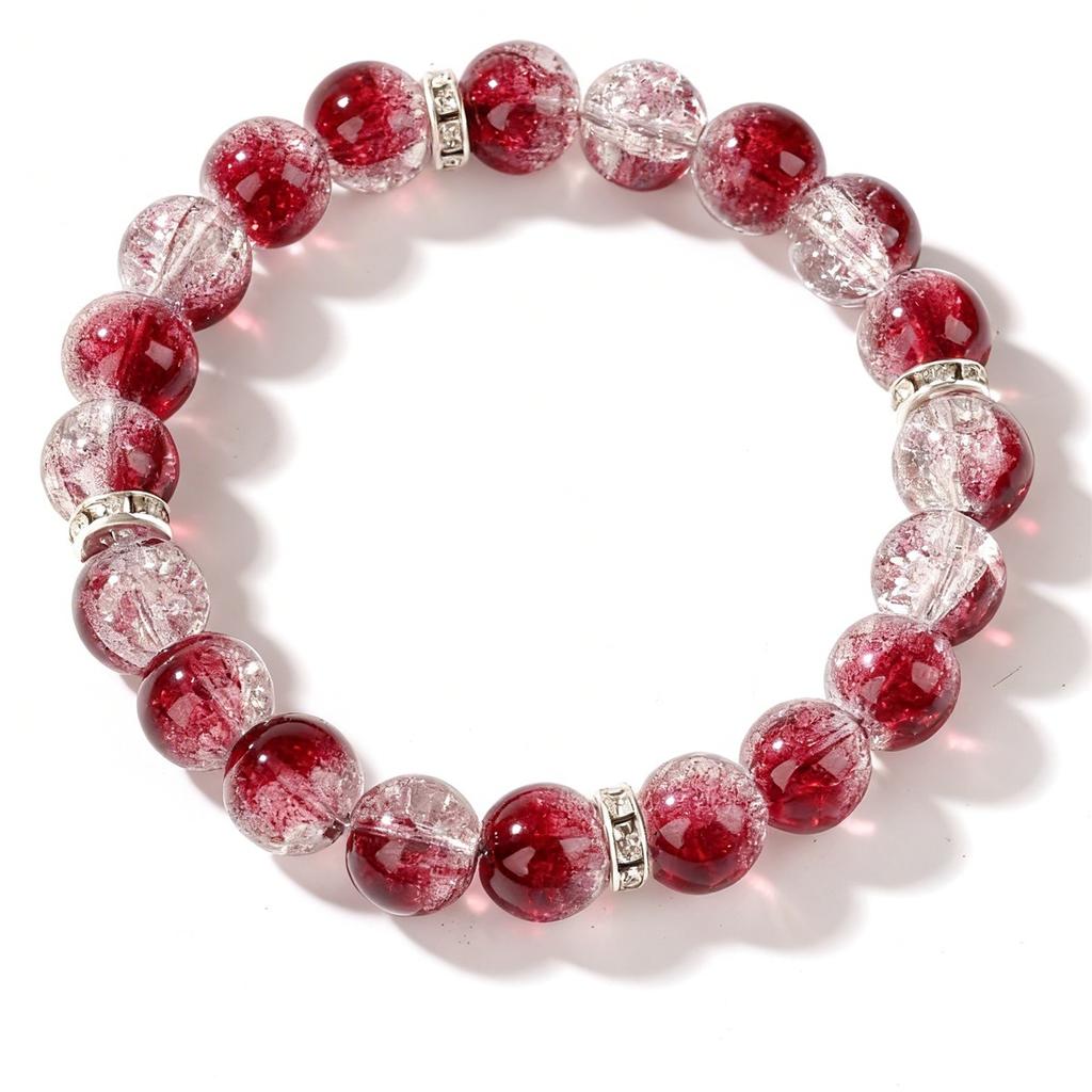 Bohemian Jewelry Bracelet, Round Beads, Popular In Europe and America, Crystal Bracelet, Imitation Agate Crystal Bracelet Bracelet.