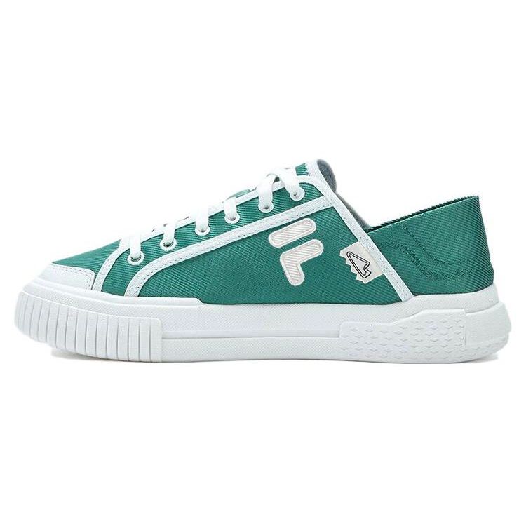 FILA Fusion Wallride DX Simple Comfortable Low-Top Canvas Shoes Women sneakers White Green T12W322101FFB