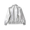 Ailegogo Streetwear Donna Retro Larga Corta PU Pelle Sintetica Giacca Primavera Autunno Donna Zip Cappotto Vintage Moto Biker Capospalla