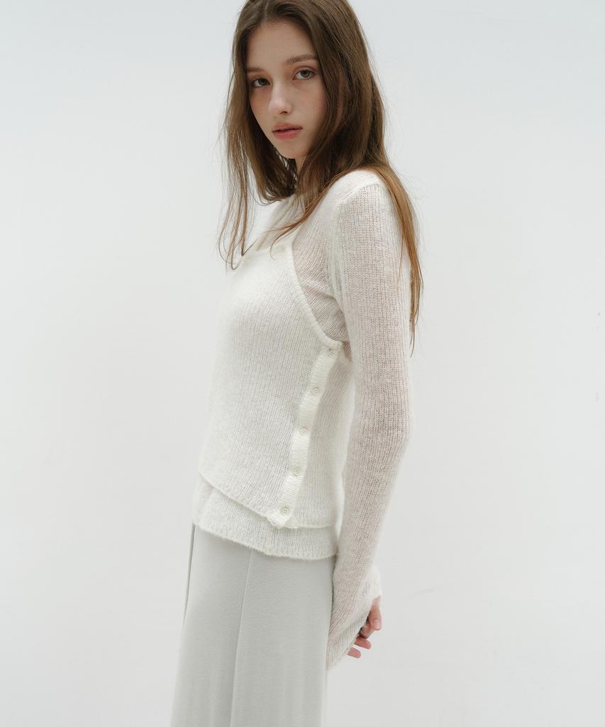Loutaideu Alpaca Halter Knit [Ivory]