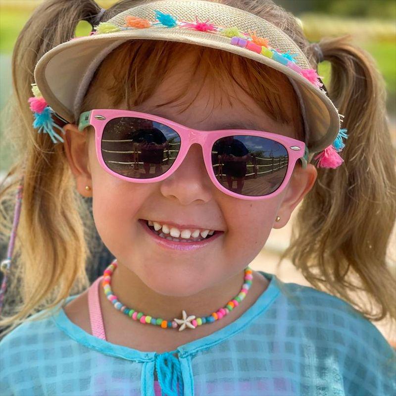 Polarized Silicone Baby Sunglasses - Anti-UV, Color Block, Fashionable Kids' Eyewear