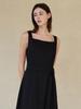 Step Around Square Neck Sleeveless Onepiece_Black