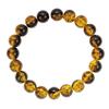 Black and Gold Amber Resin Beaded Bracelet Luxury Fashion Jewelry for Men Women Daily Wear Party Gift