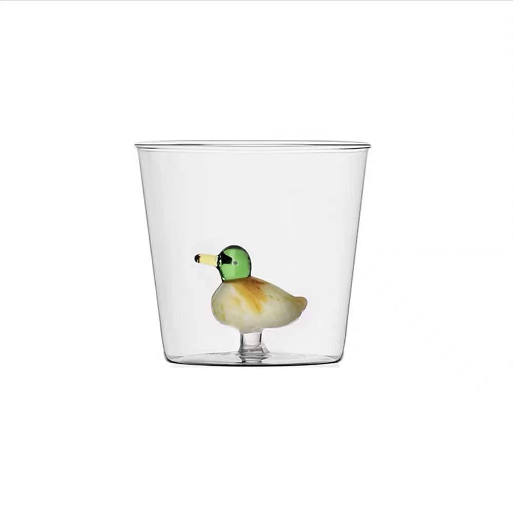 Thickened Heat-Resistant Three-Dimensional Glass Mug - Cute and Durable